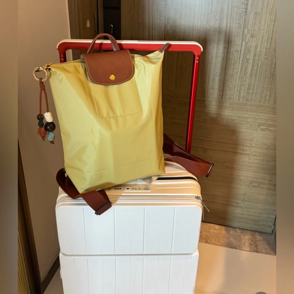Longchamp Le Pliage Original Medium‎ Canvas Backpack color Pistachio